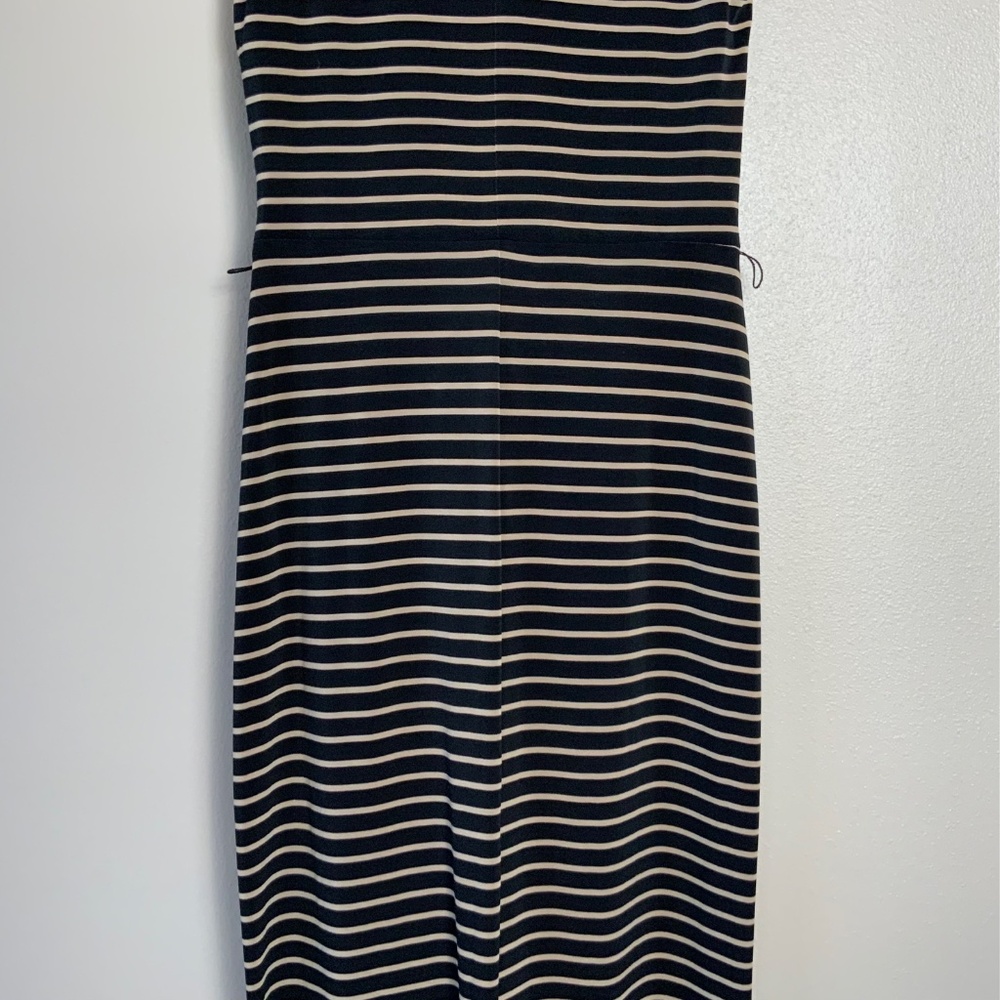 Lauren Ralph Lauren Striped Sleeveless Draped Maxi Dress - Picture 15 of 16